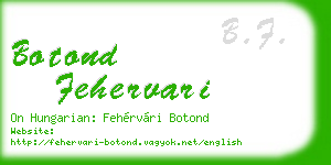 botond fehervari business card